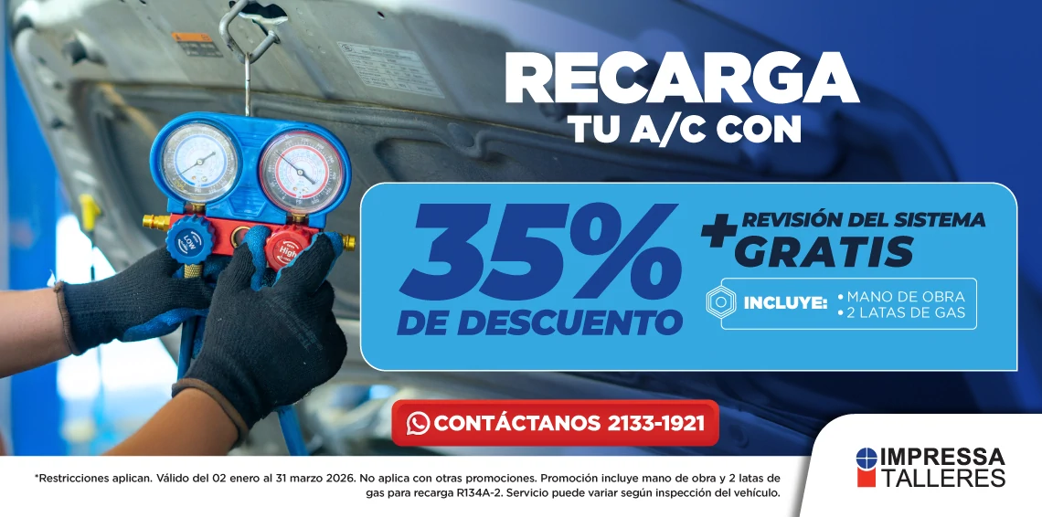 PROMOCIÓN EN RECARGA DE AIRE ACONDICIONADO AUTOMOTRIZ