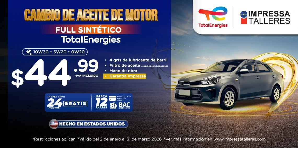 PROMOCIÓN EN CAMBIO DE ACEITE FULL SINTÉTICO