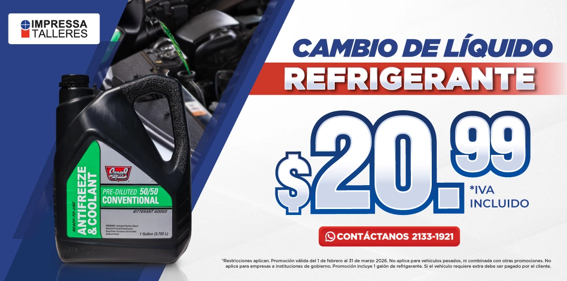 PROMOCIÓN EN CAMBIO DE LÍQUIDO REFRIGERANTE