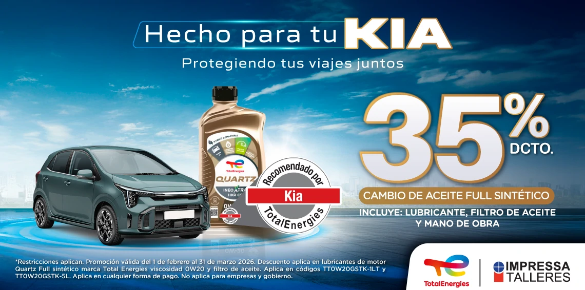PROMOCIÓN EN CAMBIO DE ACEITE INEO XTRA PARA KIA