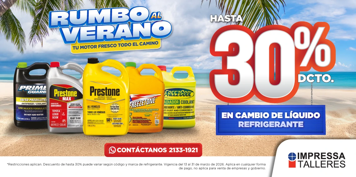PROMOCIÓN EN CAMBIO DE LÍQUIDO REFRIGERANTE