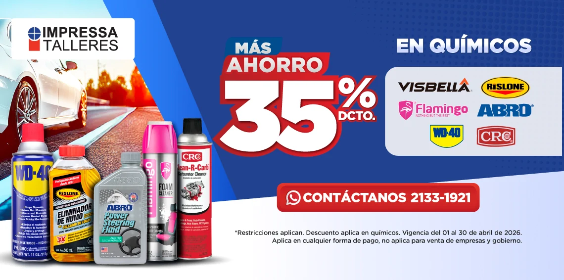 OFERTA EN QUÍMICOS PARA TU VEHÍCULO