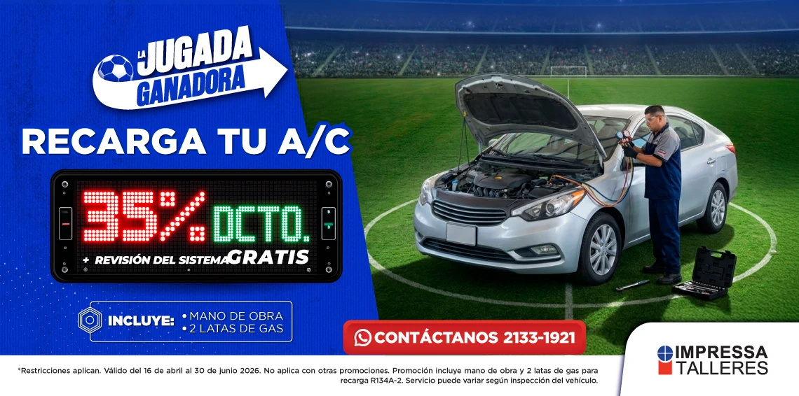 PROMOCIÓN EN RECARGA DE AIRE ACONDICIONADO AUTOMOTRIZ