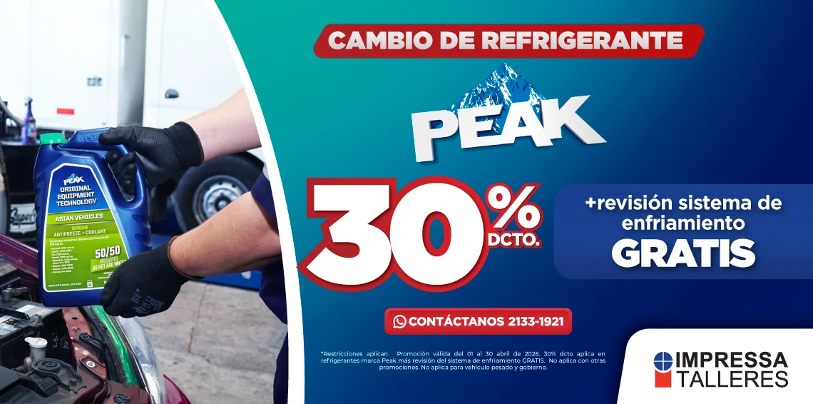 PROMOCIÓN EN CAMBIO DE LÍQUIDO REFRIGERANTE