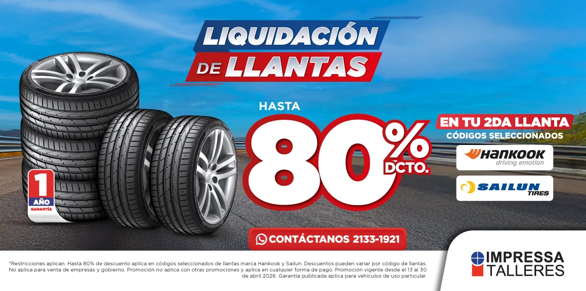 PROMOCIÓN EN LLANTAS HANKOOK Y SAILUN