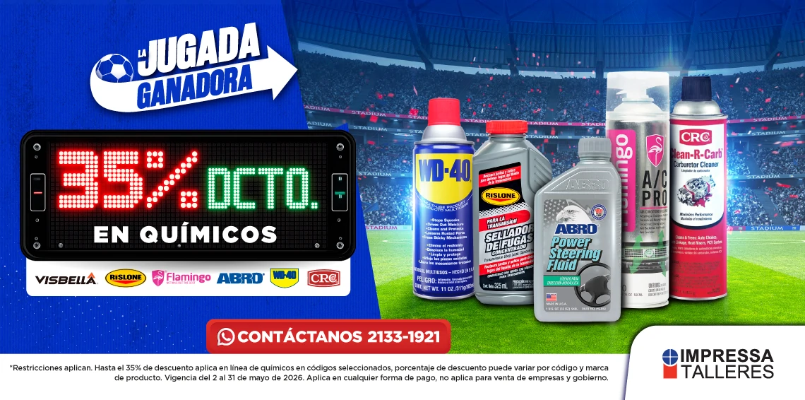 OFERTA EN QUÍMICOS PARA TU VEHÍCULO