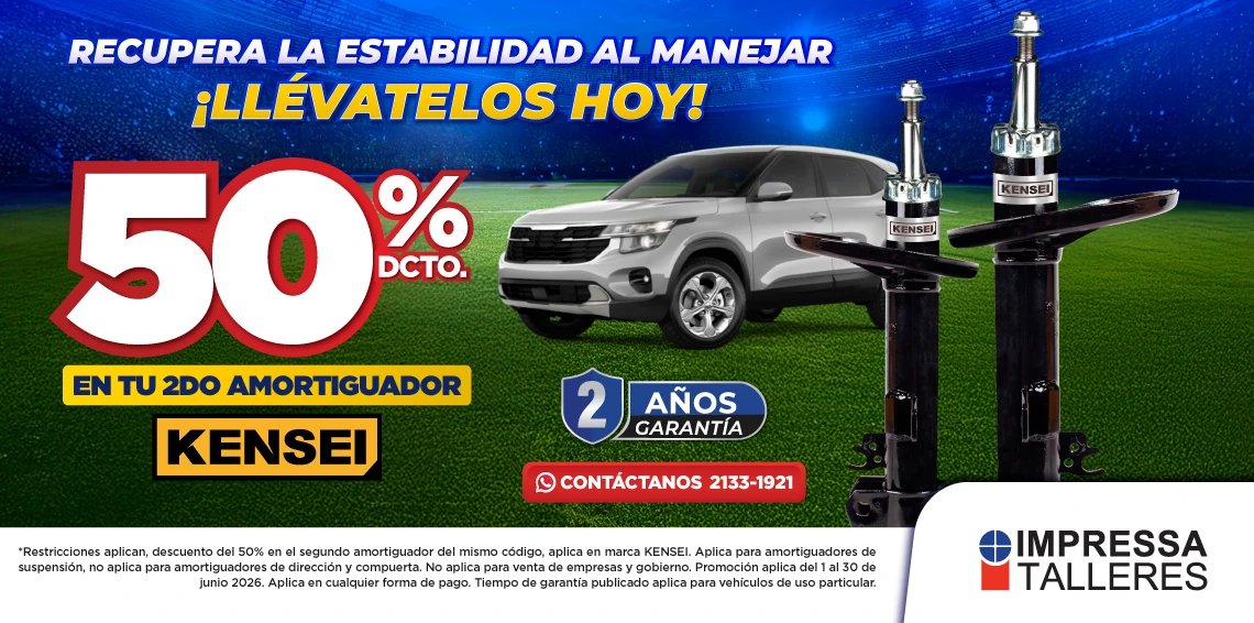 PROMOCIÓN EN AMORTIGUADORES KENSEI