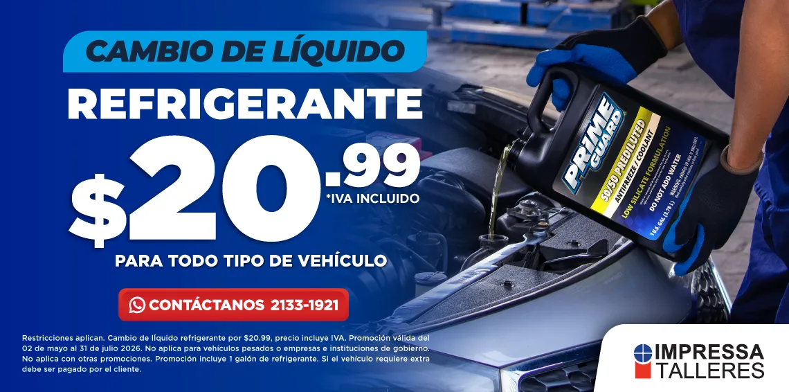 PROMOCIÓN EN CAMBIO DE LÍQUIDO REFRIGERANTE