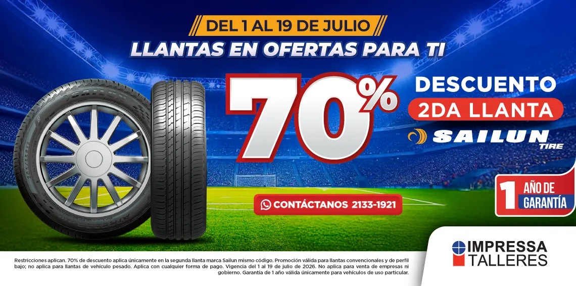 PROMOCIÓN EN LLANTAS SAILUN