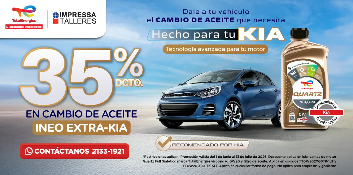 PROMOCIÓN EN CAMBIO DE ACEITE INEO XTRA – KIA