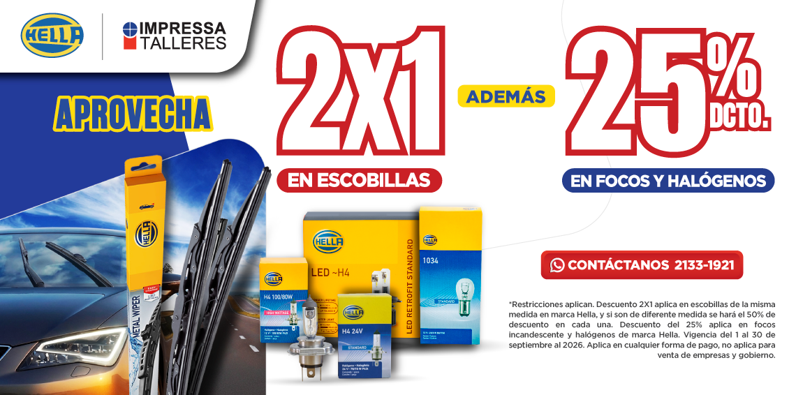 PROMOCIÓN ESCOBILLAS HELLA