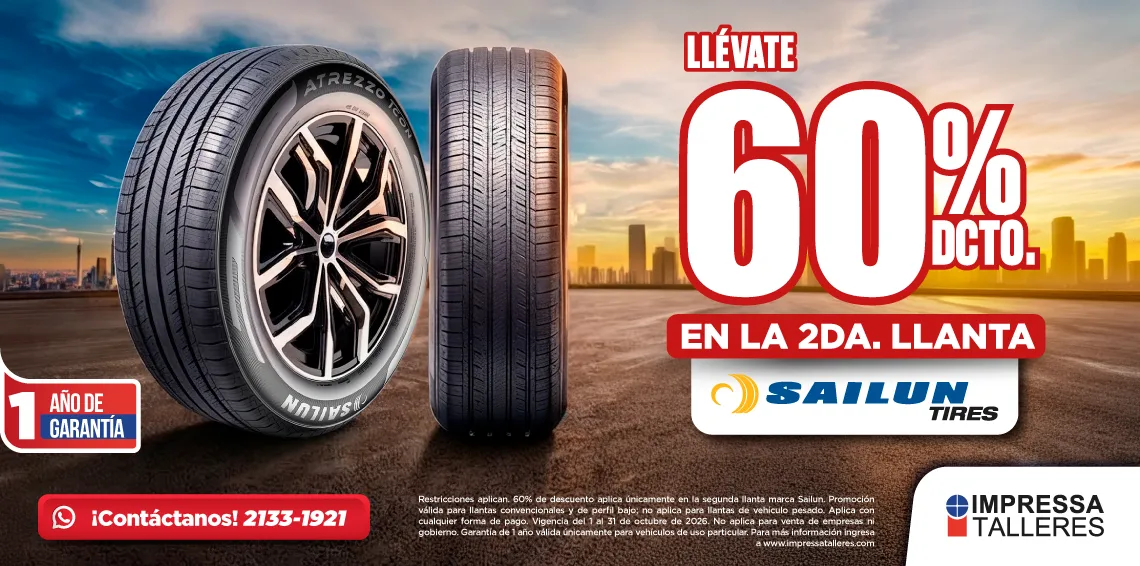 60% EN TU SEGUNDA LLANTA SAILUN