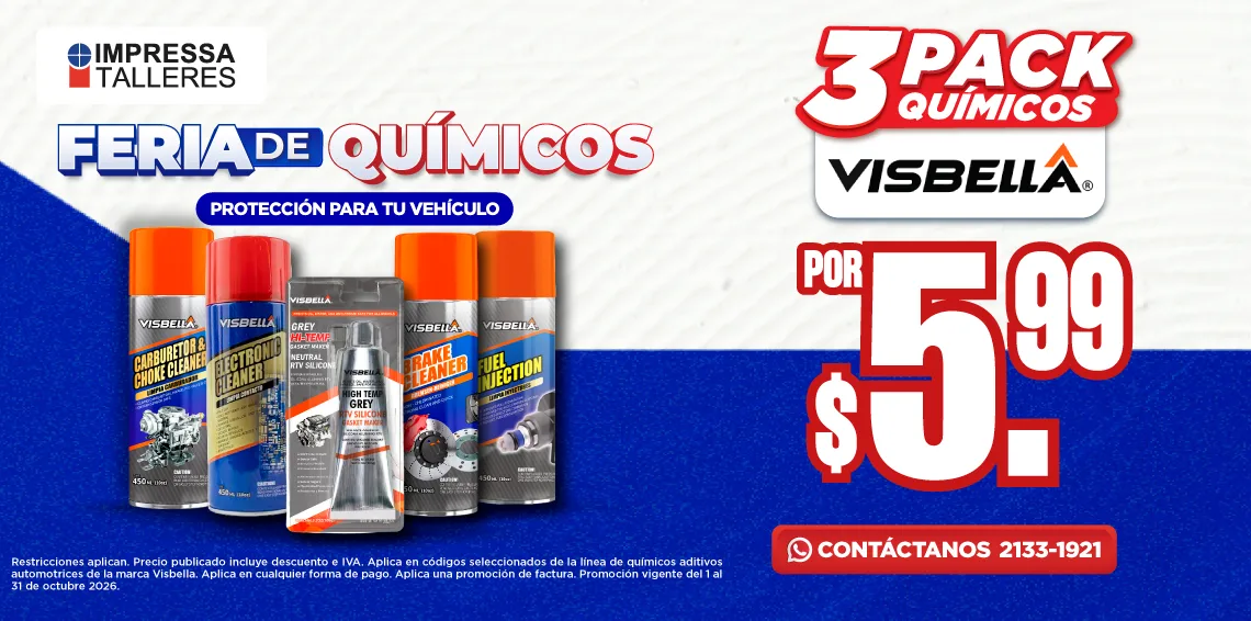 PROMOCIÓN 3 PACK QUIMICOS VISBELLA POR $5.99
