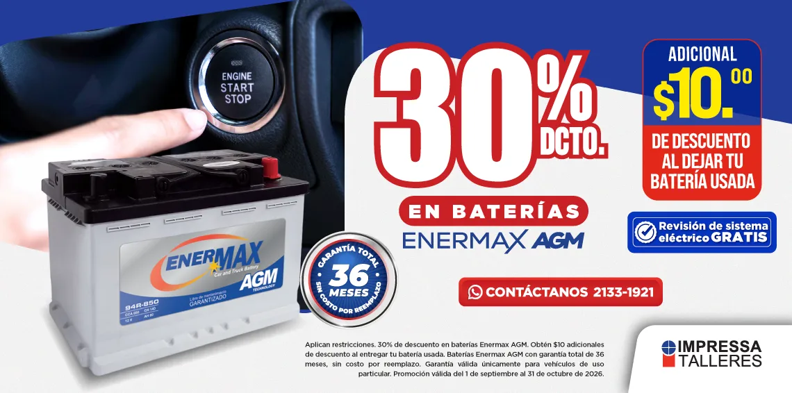30% EN TU BATERIA AGM